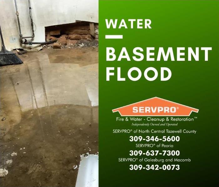 Flooded area of a basement